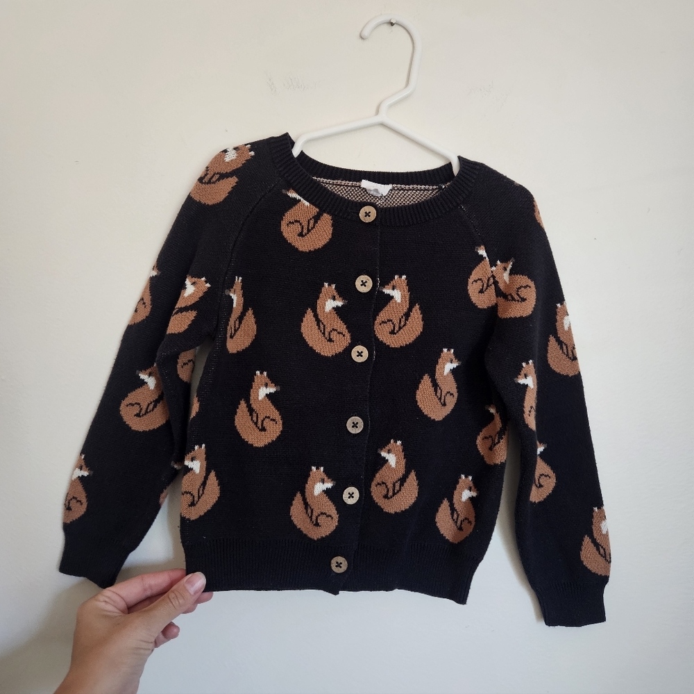 Jamie Kay Black and Brown Fox Sweater